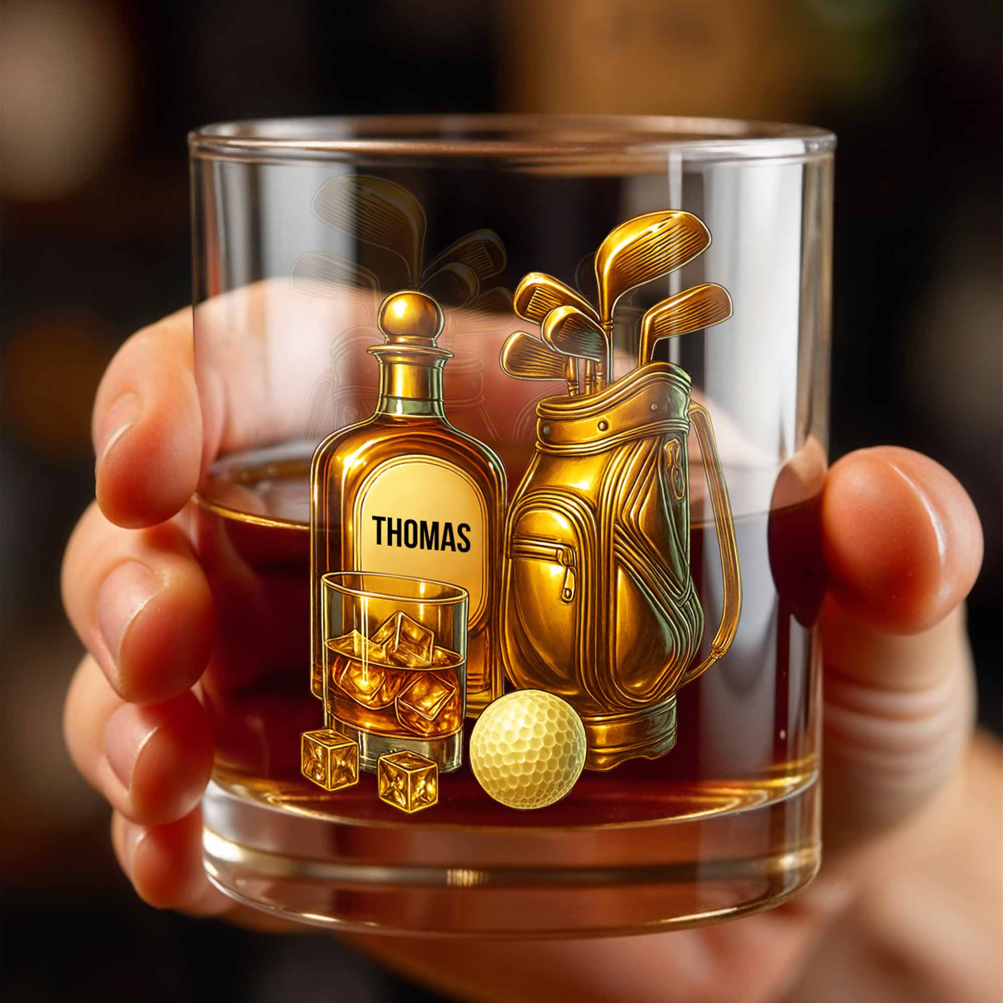 Celebrate Your Love For Golf, Personalized Custom Whiskey Glass, Gift For Golf Lovers - Image 4