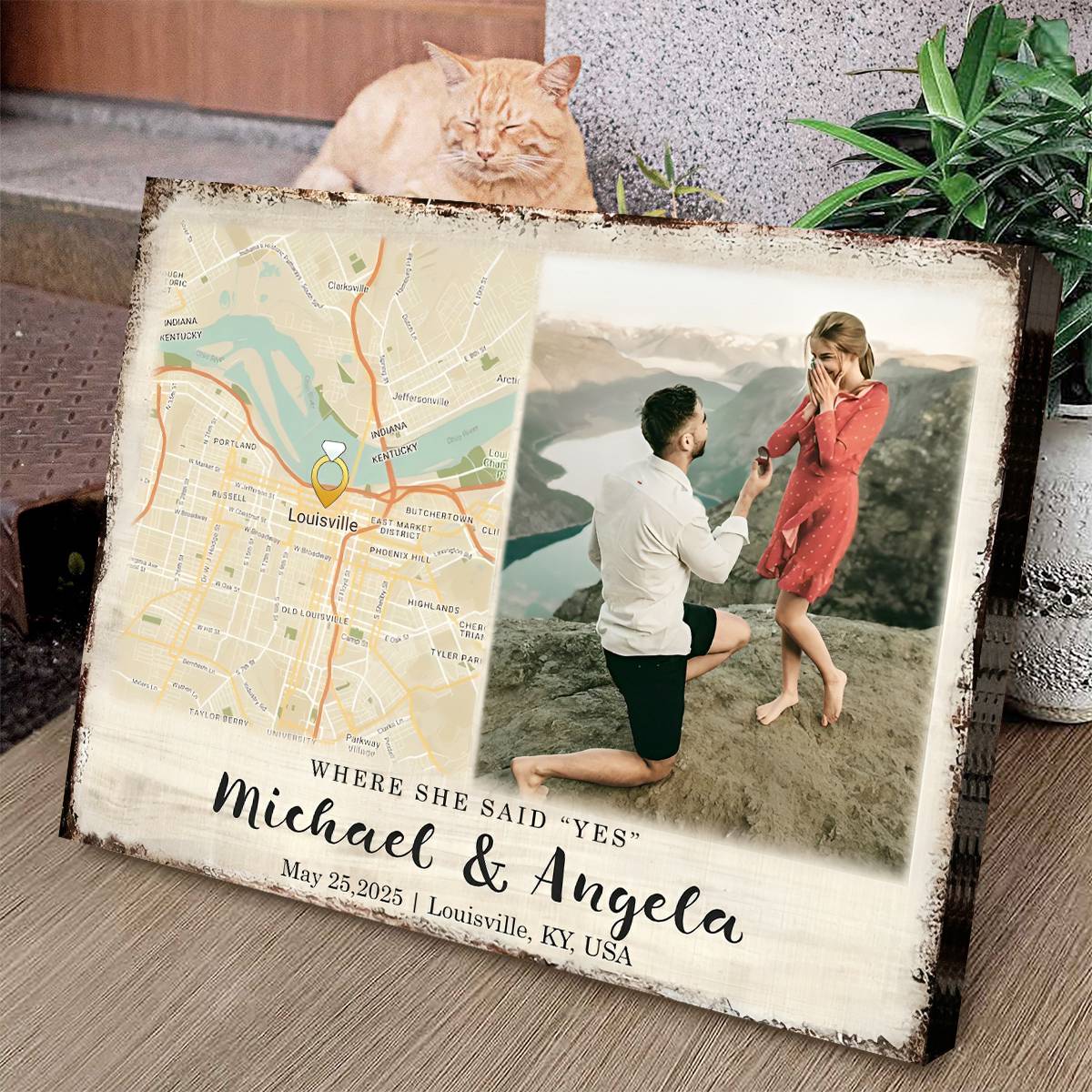 Celebrate Your Love Story With A Unique Personalized Custom Map Canvas Gift Couple - Image 7