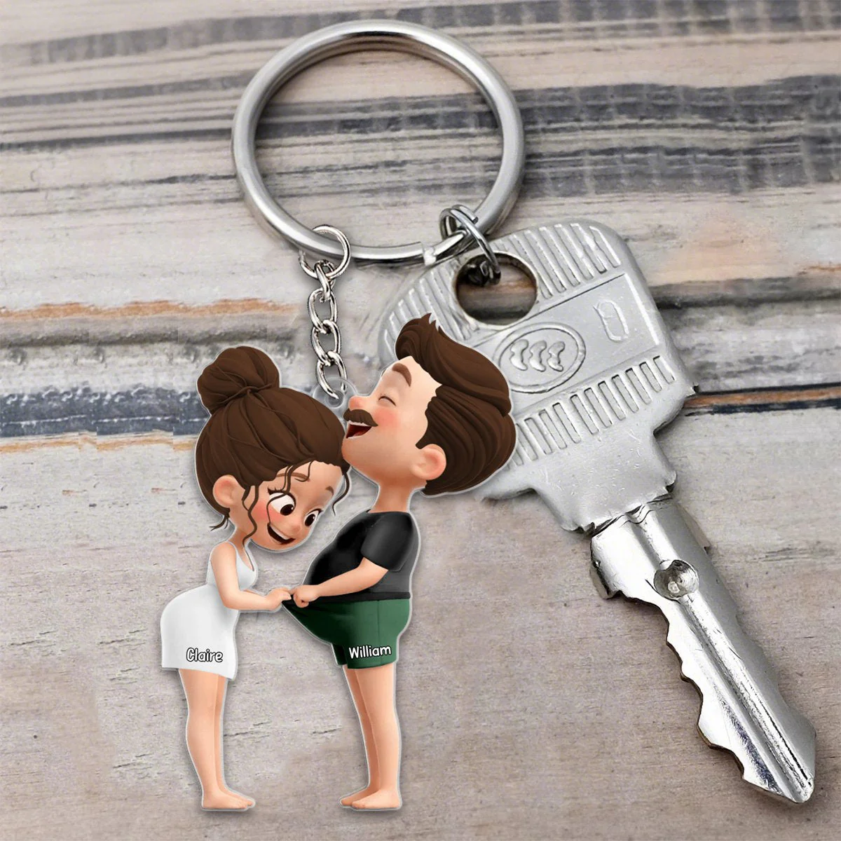 Cheeky Couple Keychain - Personalized Gifts For Couple - Image 6