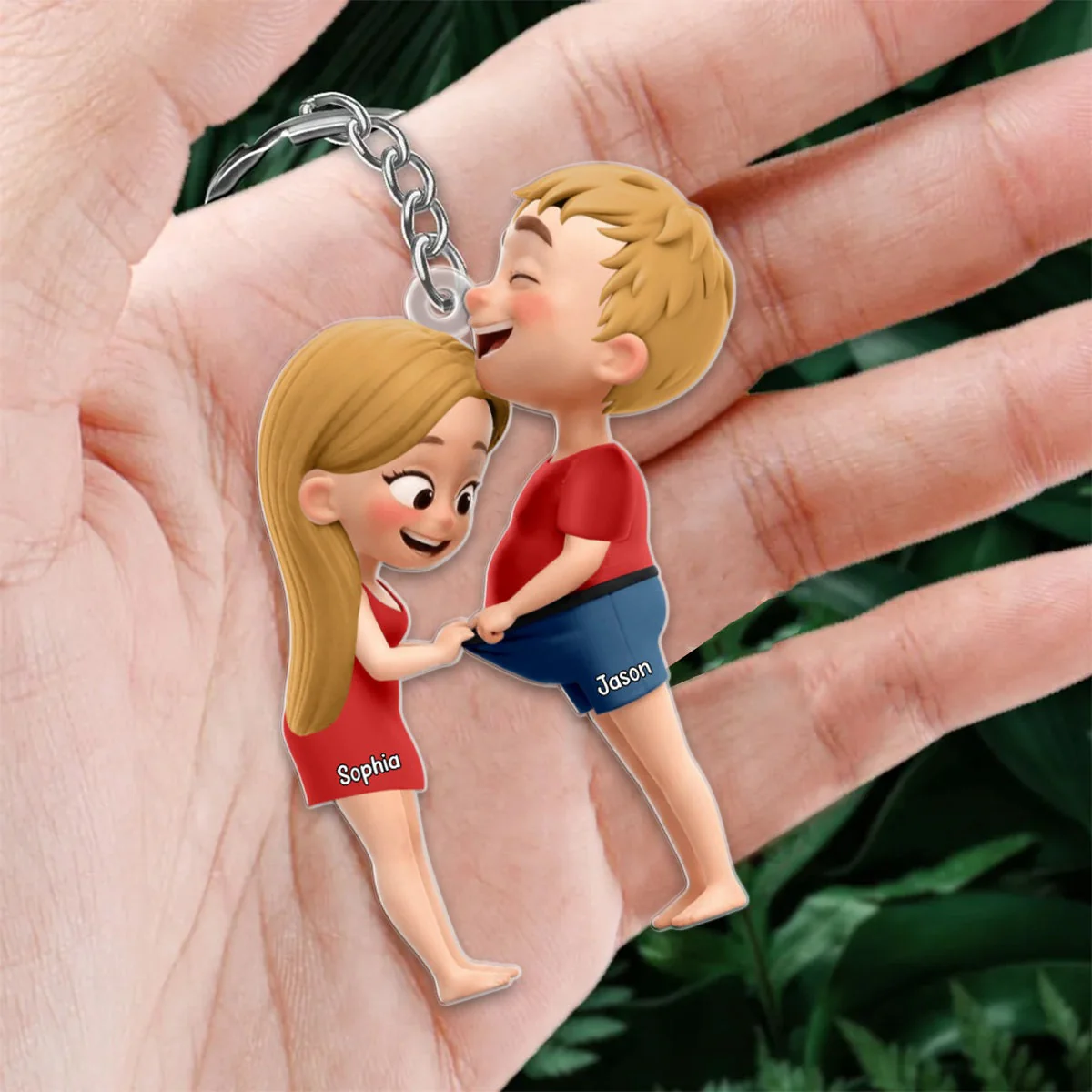 Cheeky Couple Keychain - Personalized Gifts For Couple - Image 7