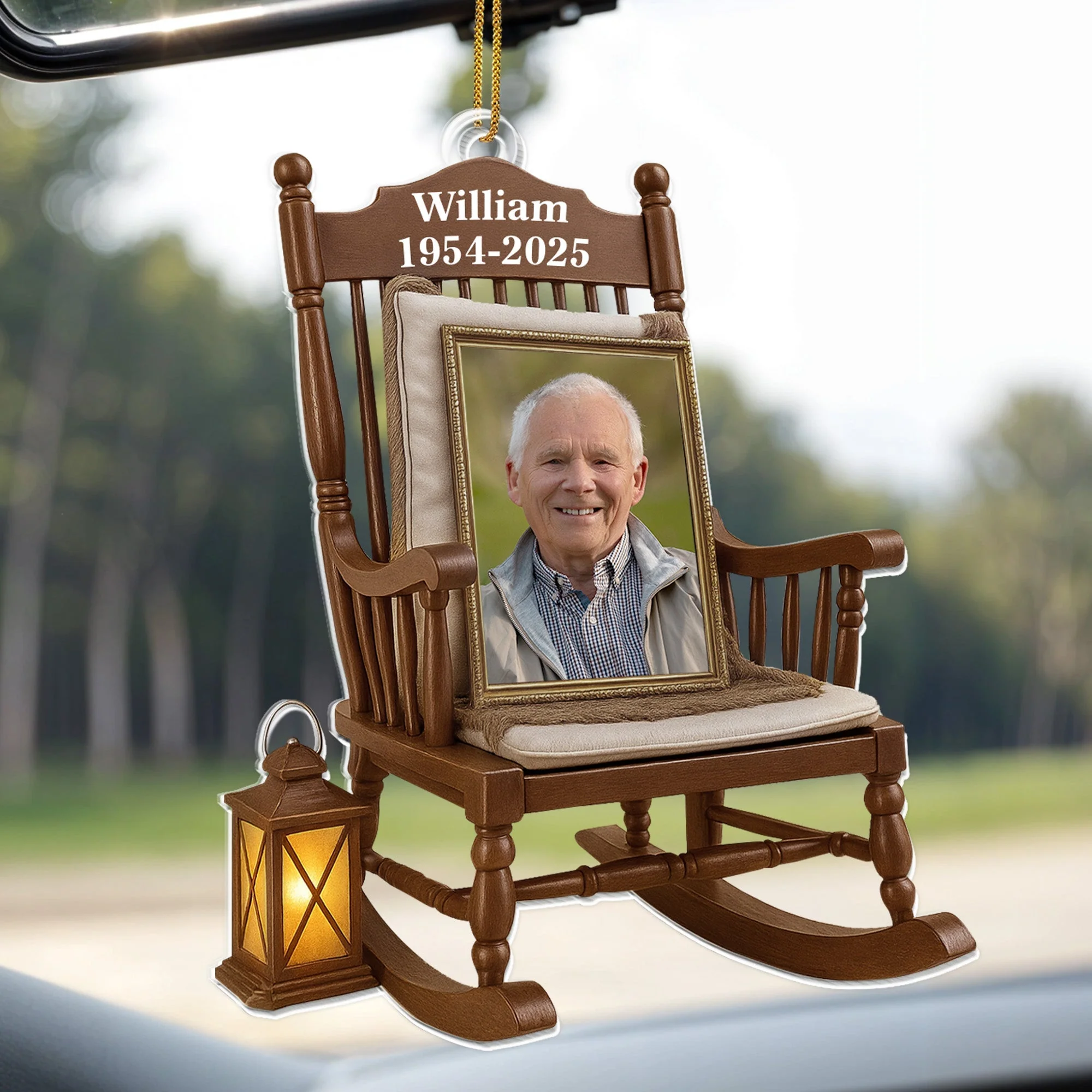 Cherish Every Memory And Love Every Moment,Personalized Rocking Chair Memorial Ornament - Image 8
