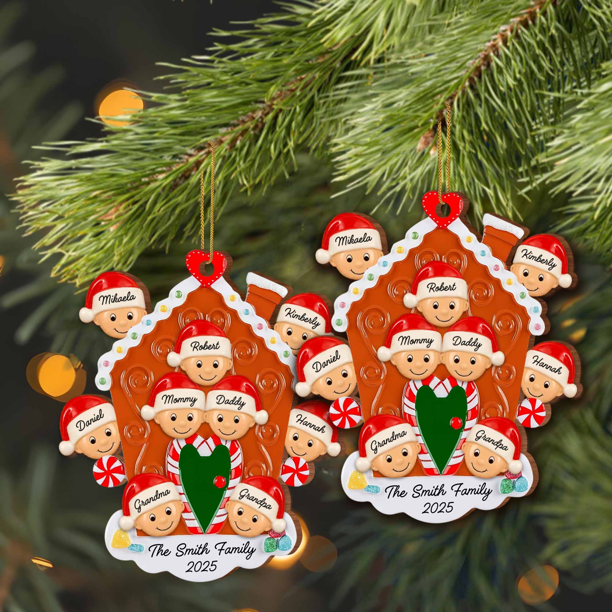 Christmas Family Personalized Custom Wood Ornament - Image 6