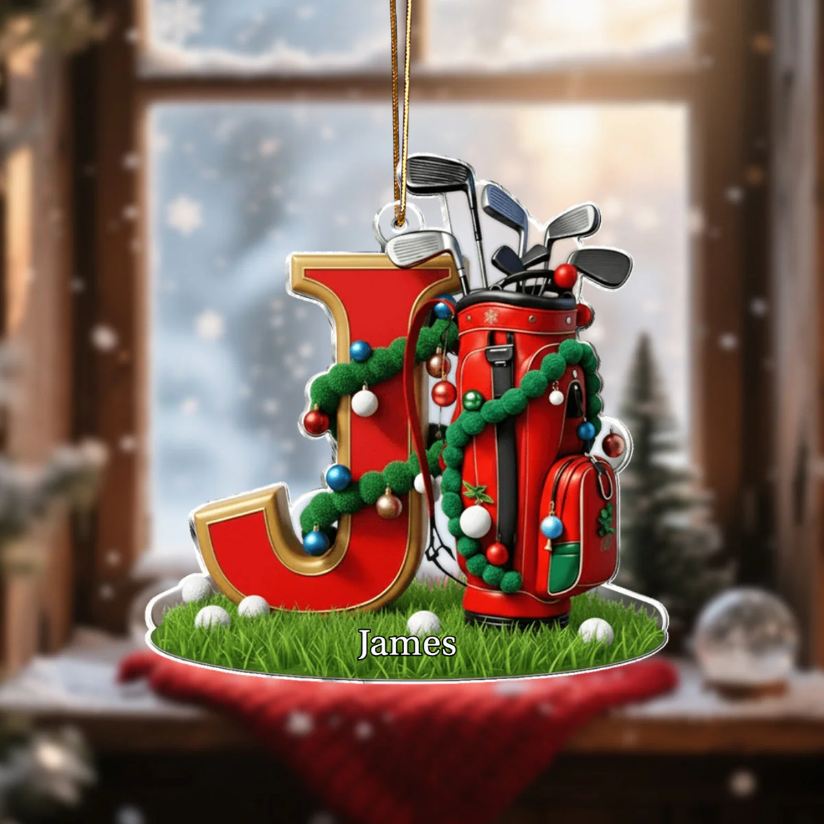 Christmas Gift, Decoration For Golf Lovers - Personalized Golf Ornament - Image 2