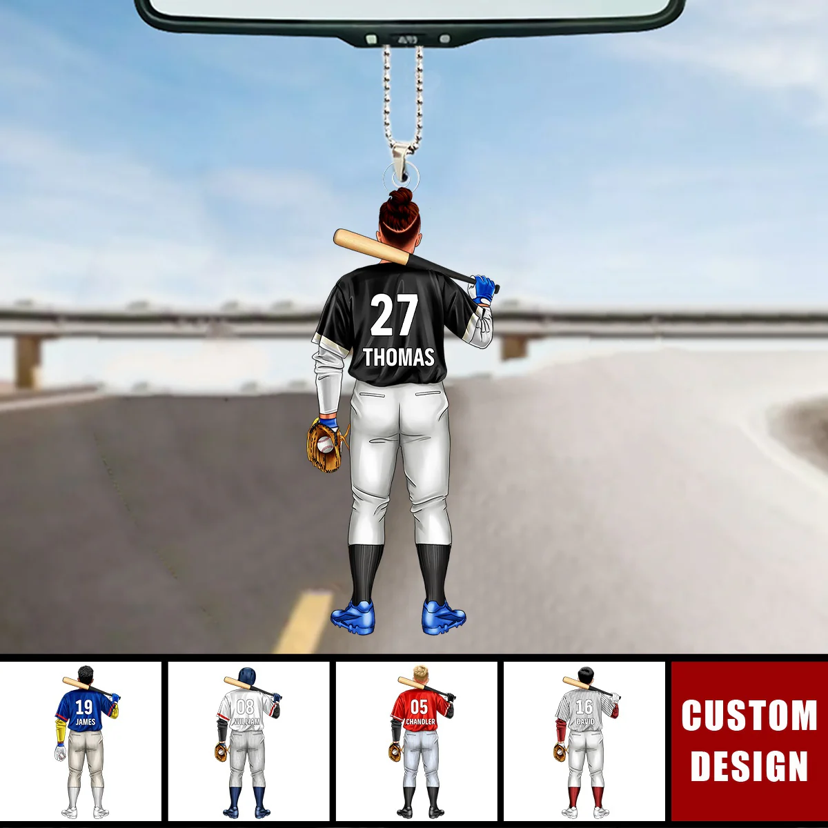 Christmas Gift For Baseball Batter - Custom Ornament - Image 3