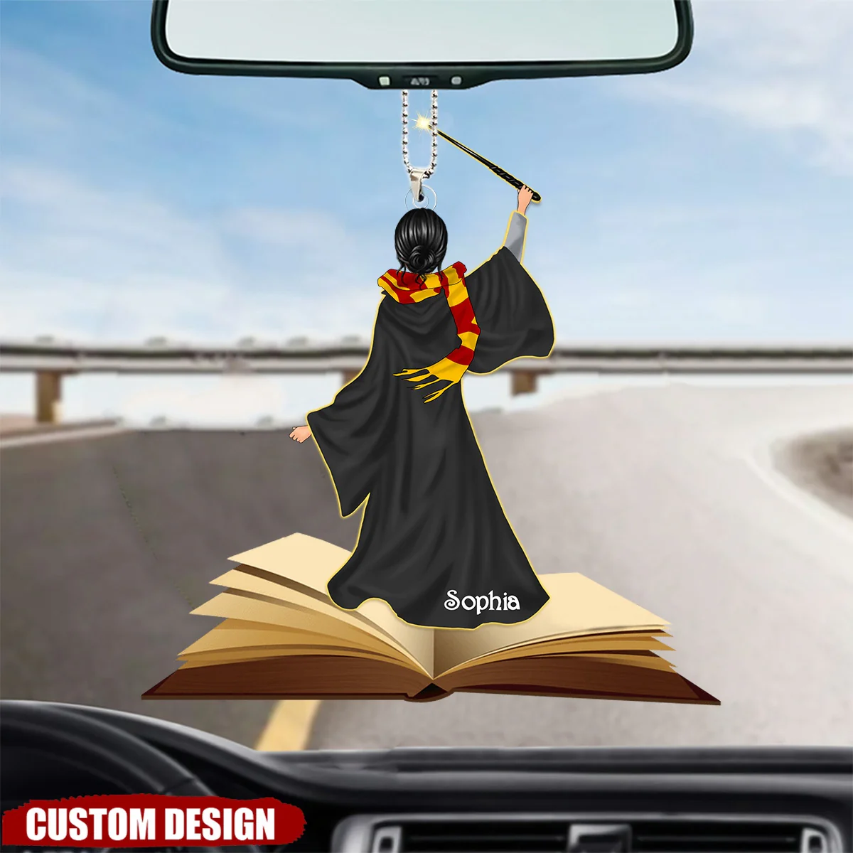 Christmas Gift For Teacher - Custom Name Book Shaped Ornament - Image 3