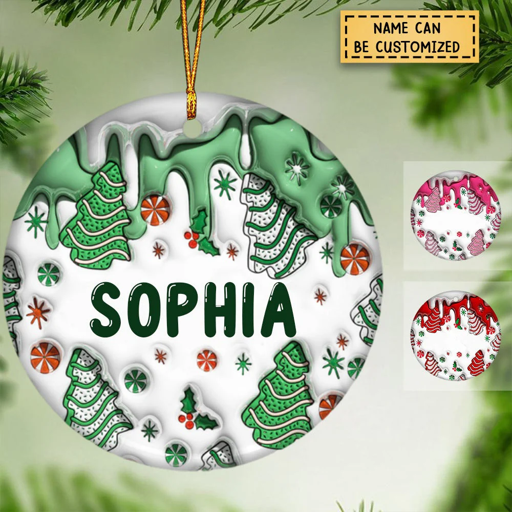 Christmas Is The Day That Holds All Time Together - Family Personalized Ceramic Ornament - Image 2