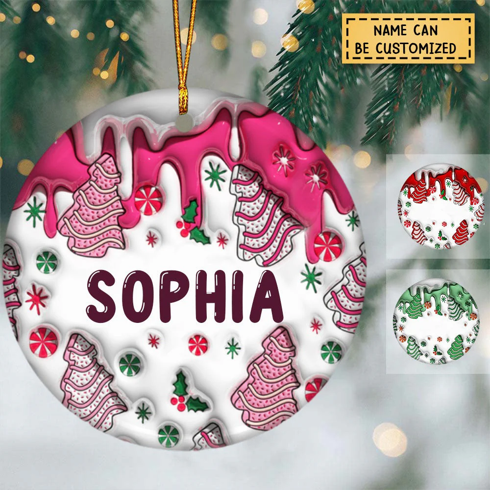 Christmas Is The Day That Holds All Time Together - Family Personalized Ceramic Ornament - Image 3