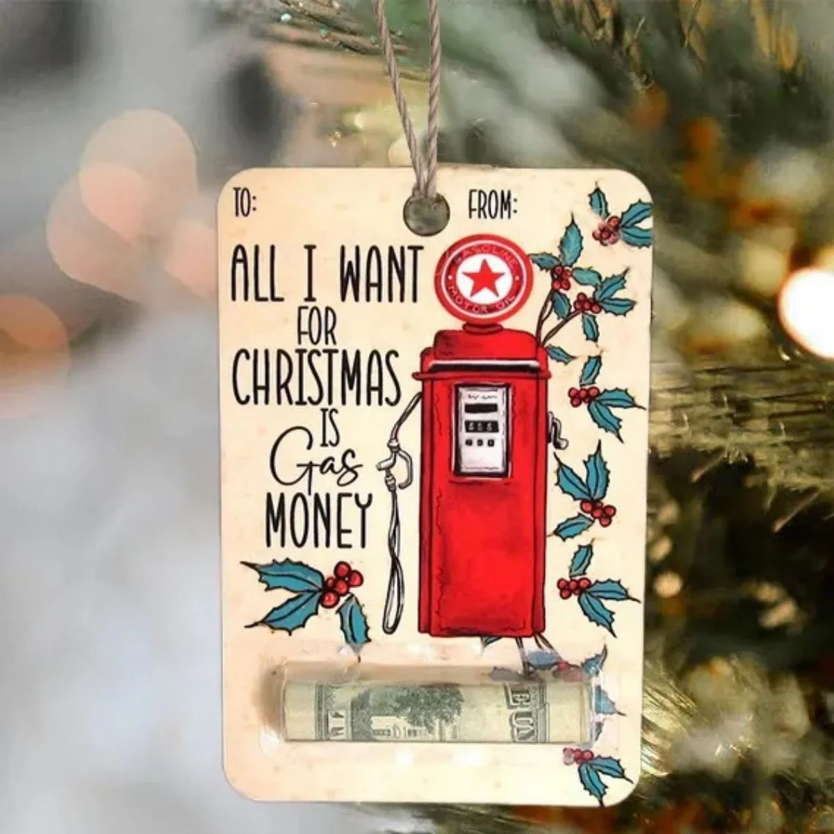 Christmas Money Holders Gift Wooden Ornament - Image 2