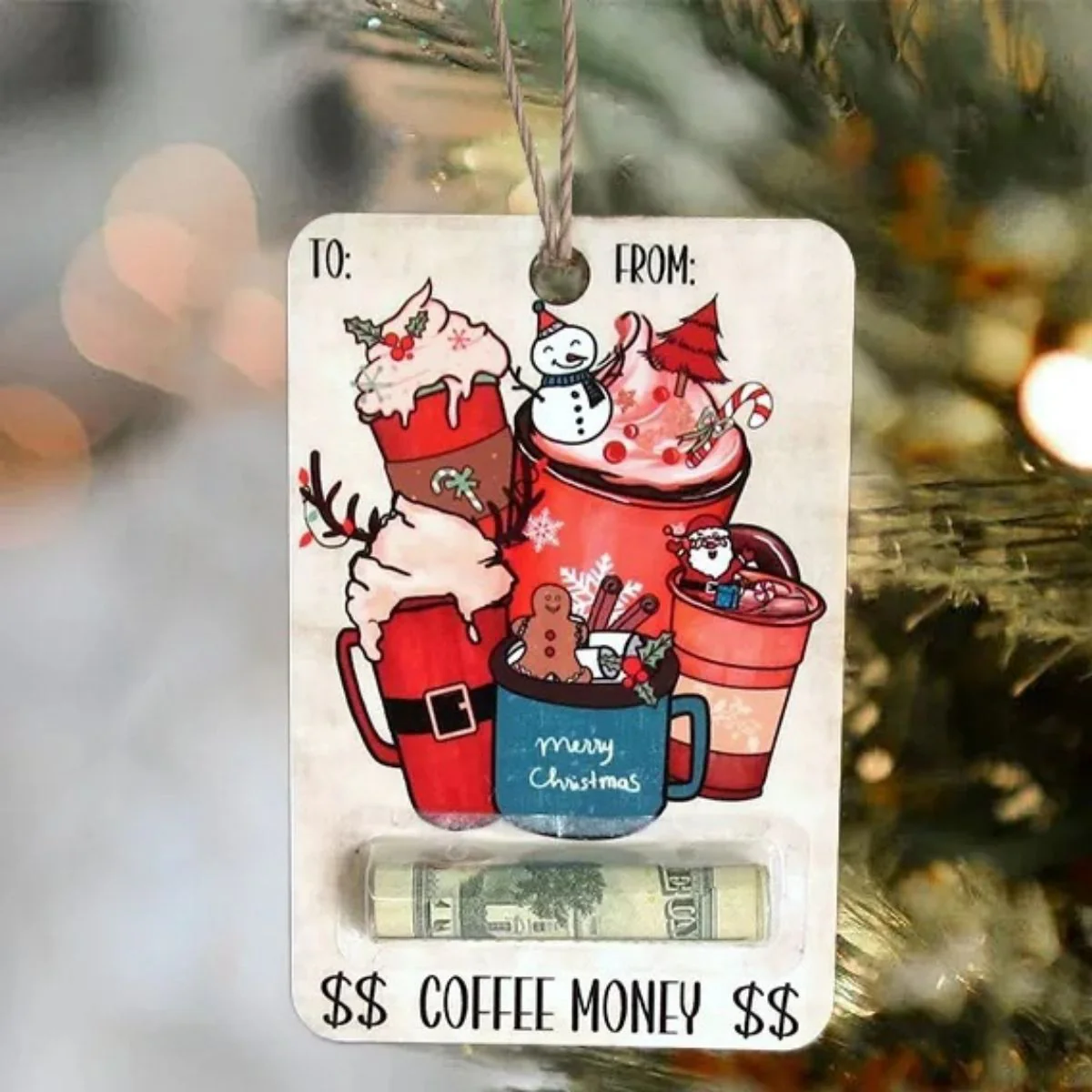 Christmas Money Holders Gift Wooden Ornament - Image 3