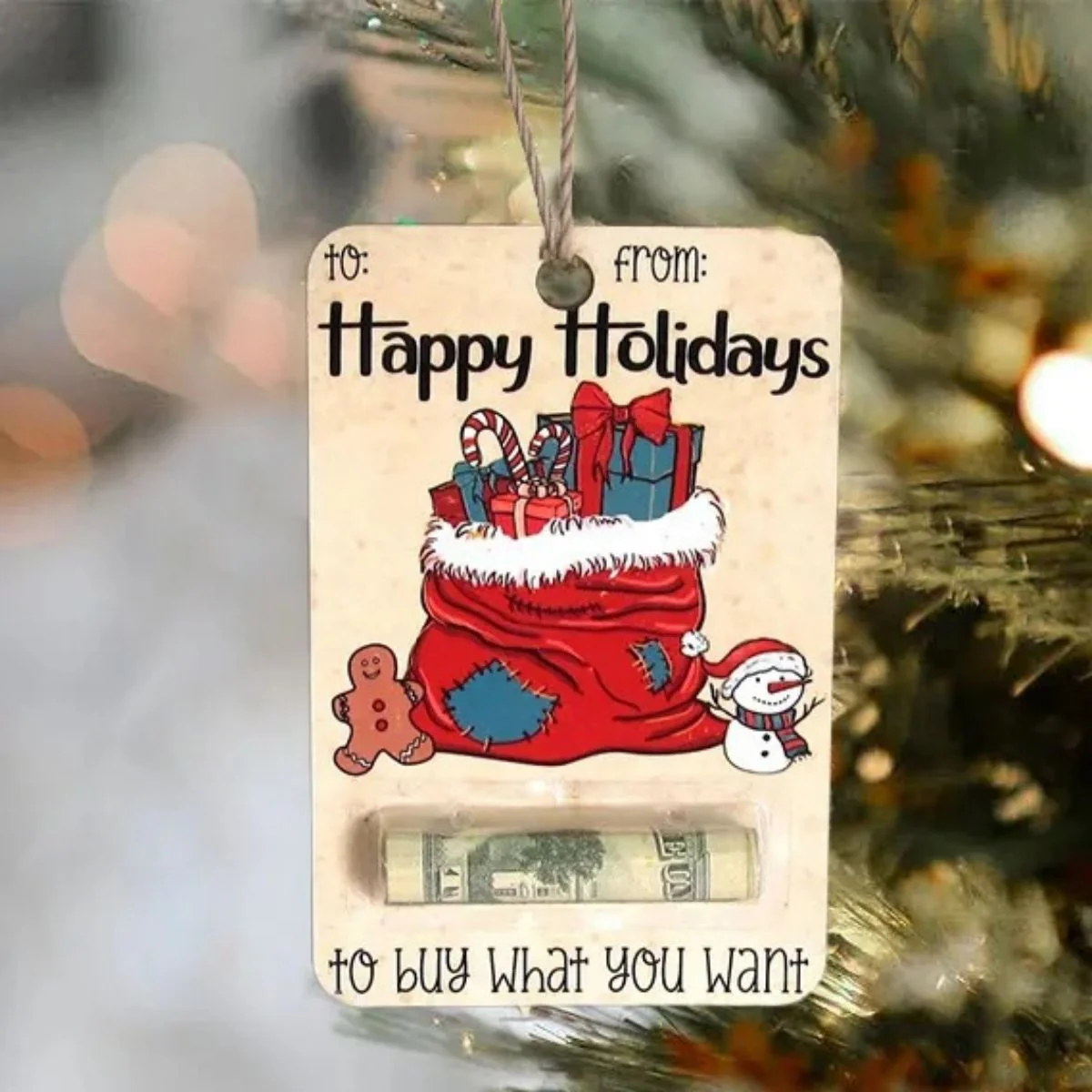 Christmas Money Holders Gift Wooden Ornament - Image 4
