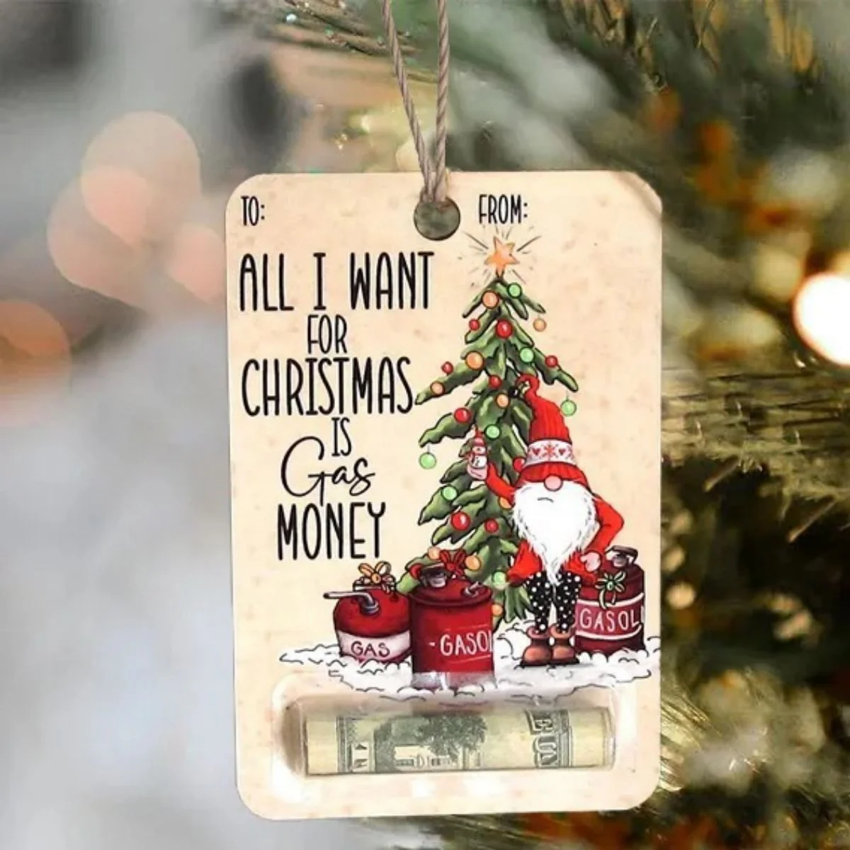 Christmas Money Holders Gift Wooden Ornament - Image 5