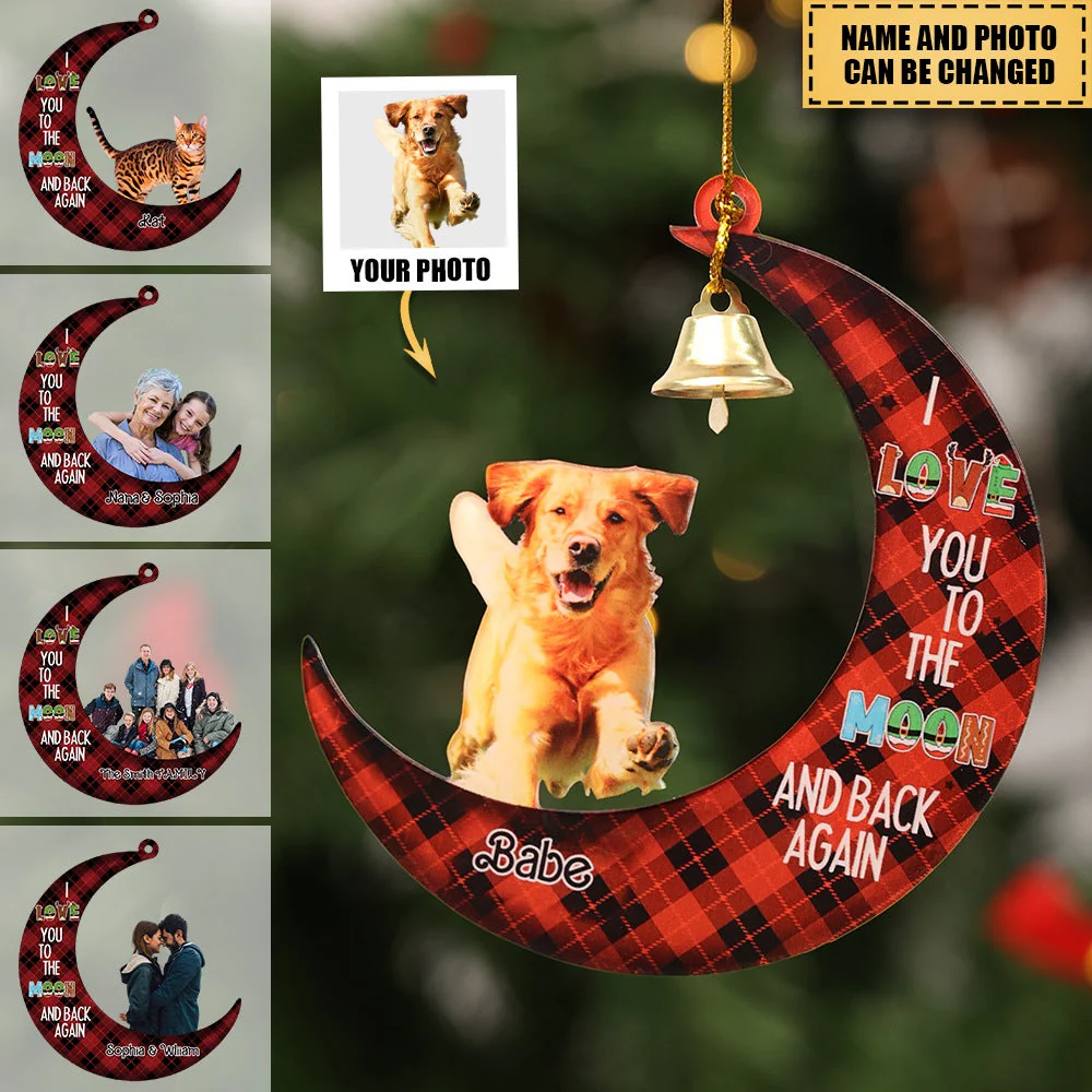 Christmas Personalized Acrylic With Bell Ornament Gift For Family - Image 2