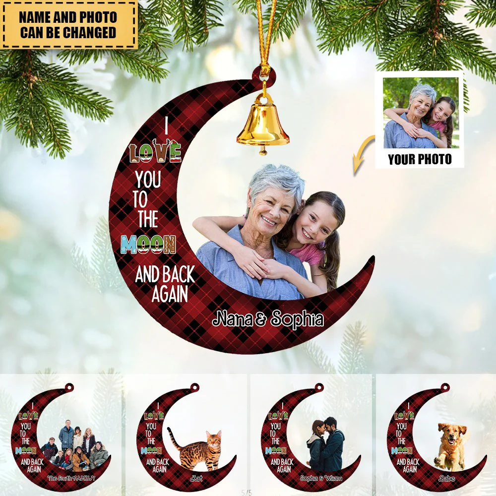 Christmas Personalized Acrylic With Bell Ornament Gift For Family - Image 3