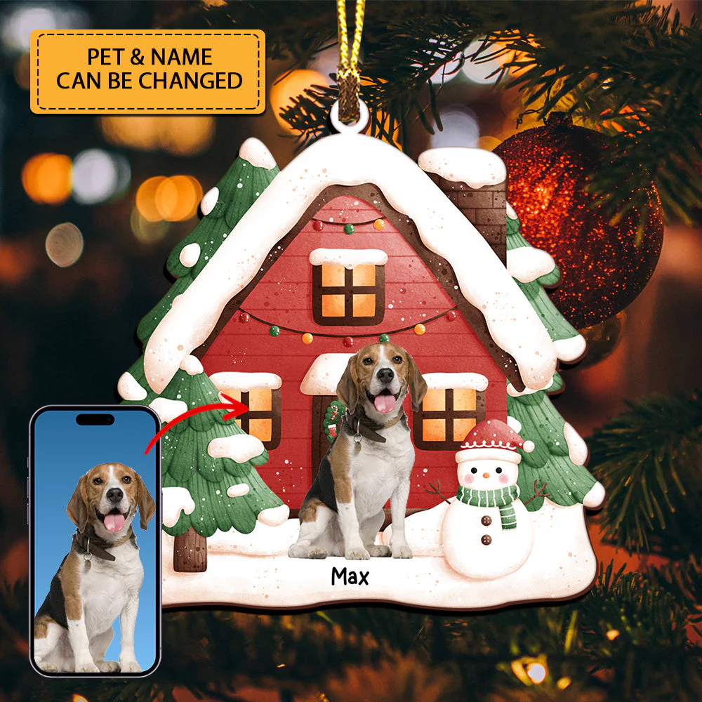 Christmas Pet House Personalized Acrylic Ornament Gift For Pet Lover - Image 2