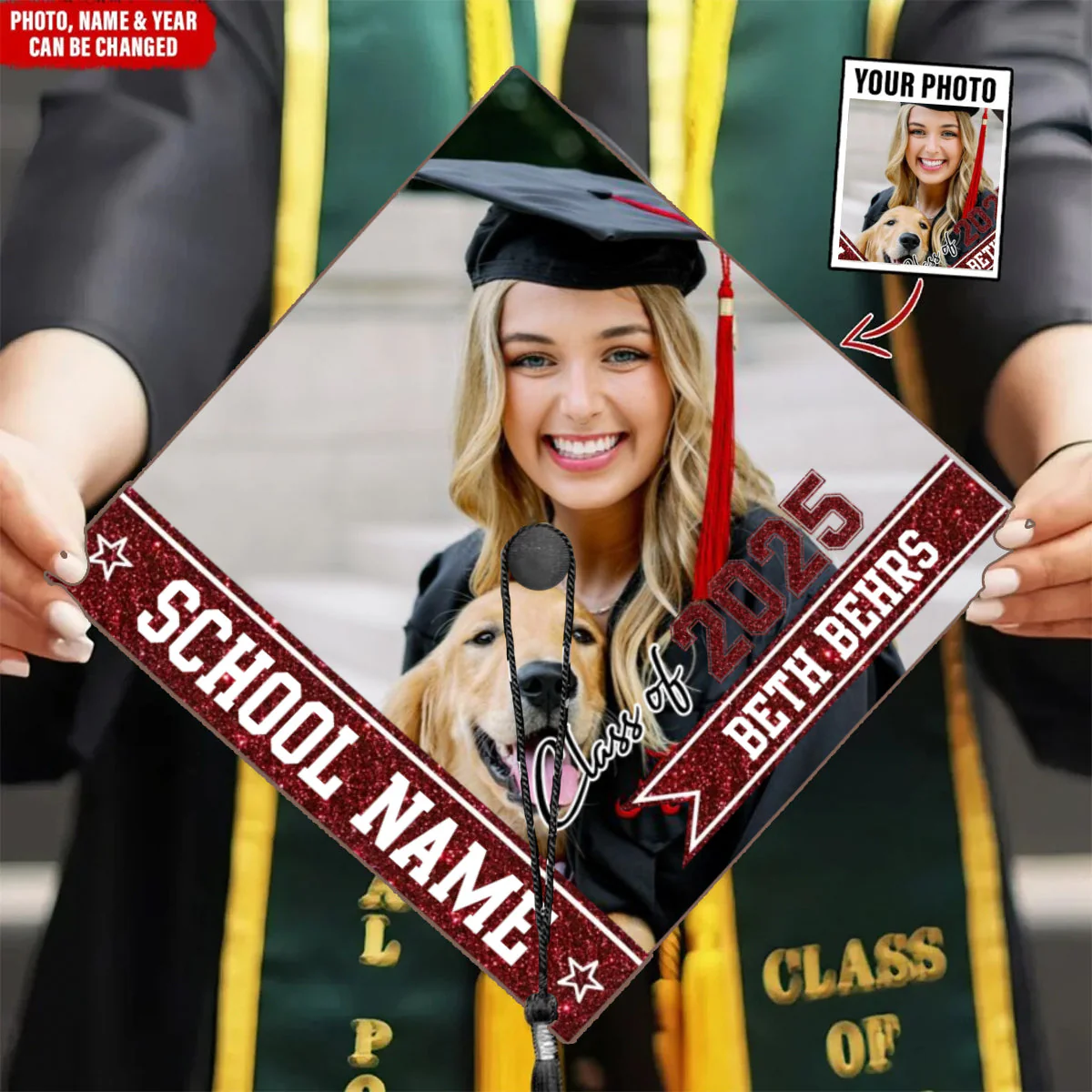 Class Of 2025 - Personalized Cap Topper, Graduation Gift, Grad Cap 2025 - Image 9