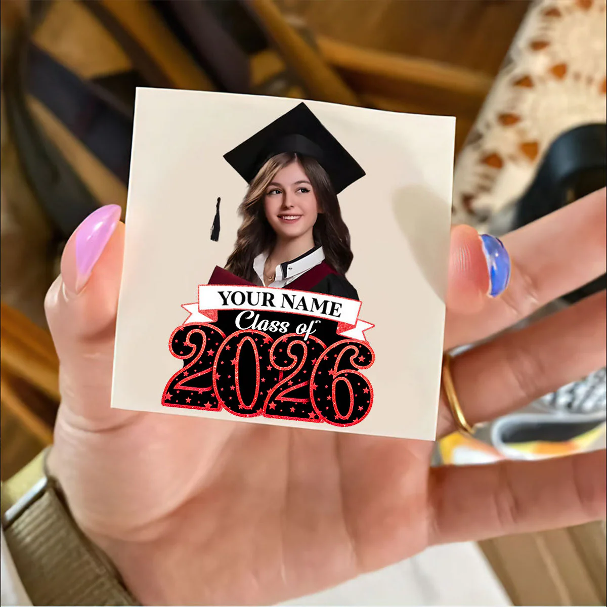 Class Of 2026, Custom Photo And Name Temporary Tattoo,Personalized Fake Tattoo, Graduation Gift - Image 8