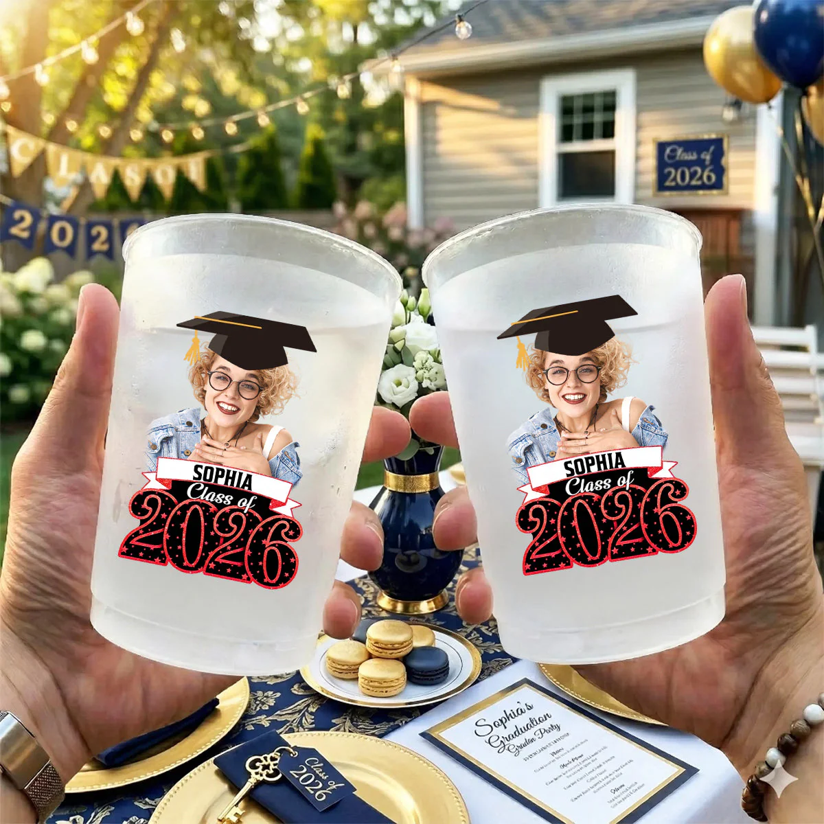 Class Of 2026, Custom Your Photo And Your Name Graduation Cups, Personalized Graduation Gift - Image 4
