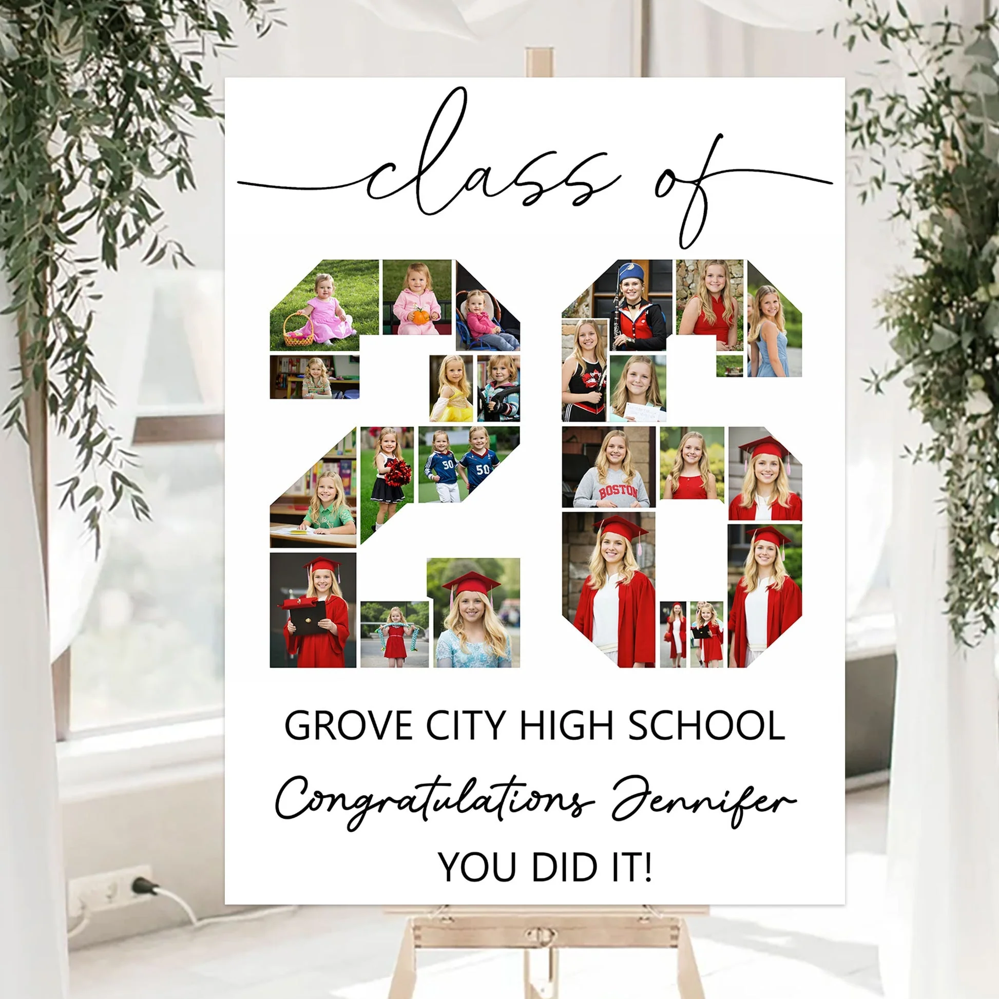 Class Of 2026 Personalized Graduation Welcome Sign - Custom Photo Welcome Sign - Graduation Gifts - Image 2