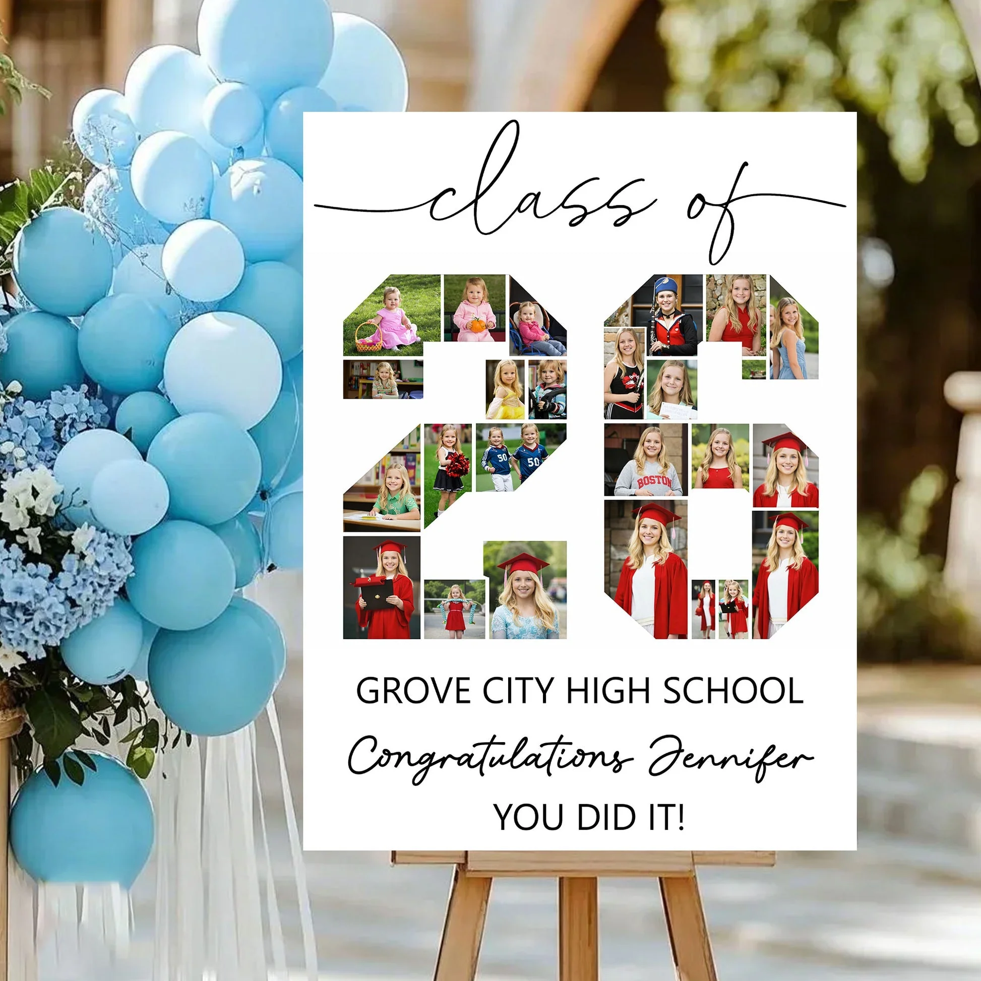 Class Of 2026 Personalized Graduation Welcome Sign - Custom Photo Welcome Sign - Graduation Gifts - Image 3