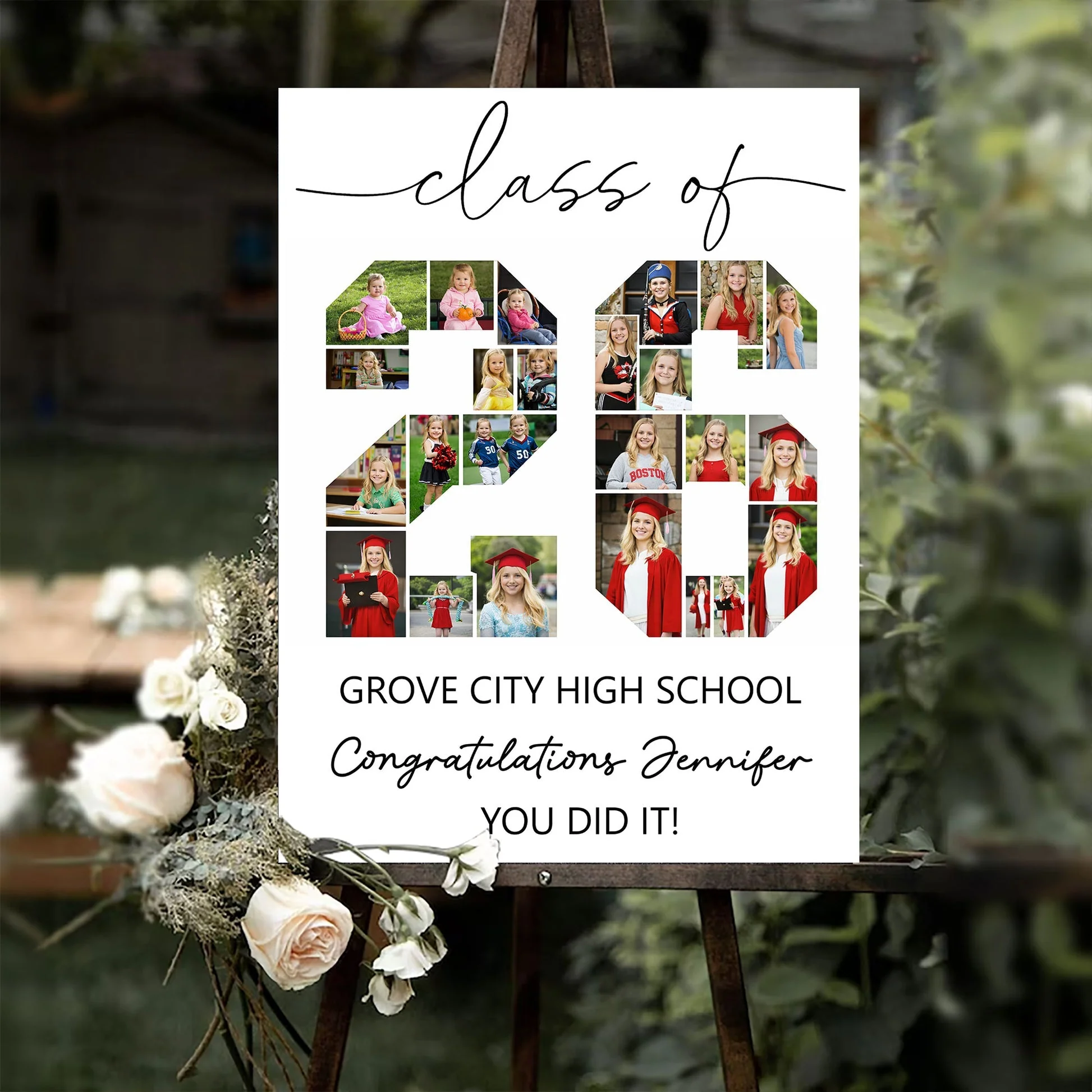 Class Of 2026 Personalized Graduation Welcome Sign - Custom Photo Welcome Sign - Graduation Gifts - Image 4