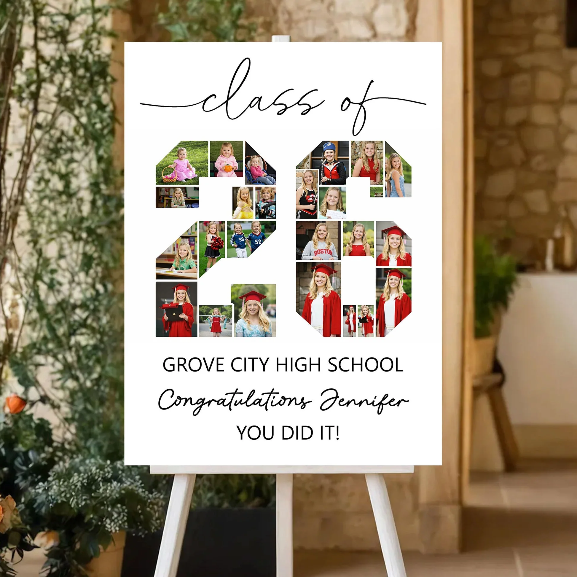 Class Of 2026 Personalized Graduation Welcome Sign - Custom Photo Welcome Sign - Graduation Gifts - Image 5