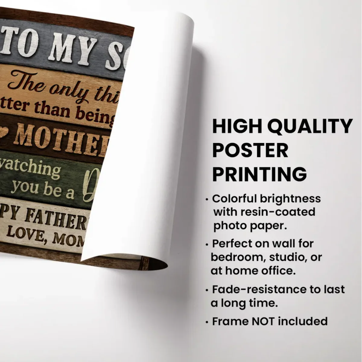 Colored Wood Pallets To My Son Happy Father's Day Personalized Poster, Heartfelt Father's Day Gift For Son - Image 4