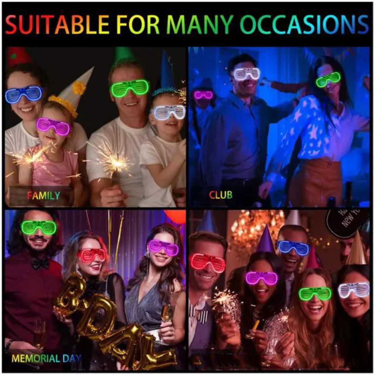 Colorful LED Glasses Party Decoration - Image 2
