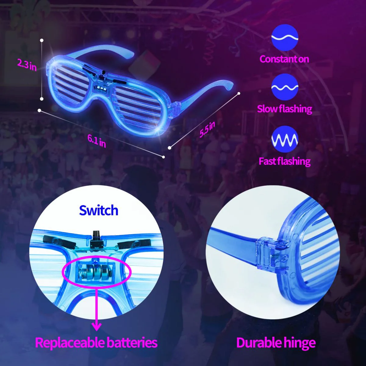 Colorful LED Glasses Party Decoration - Image 7