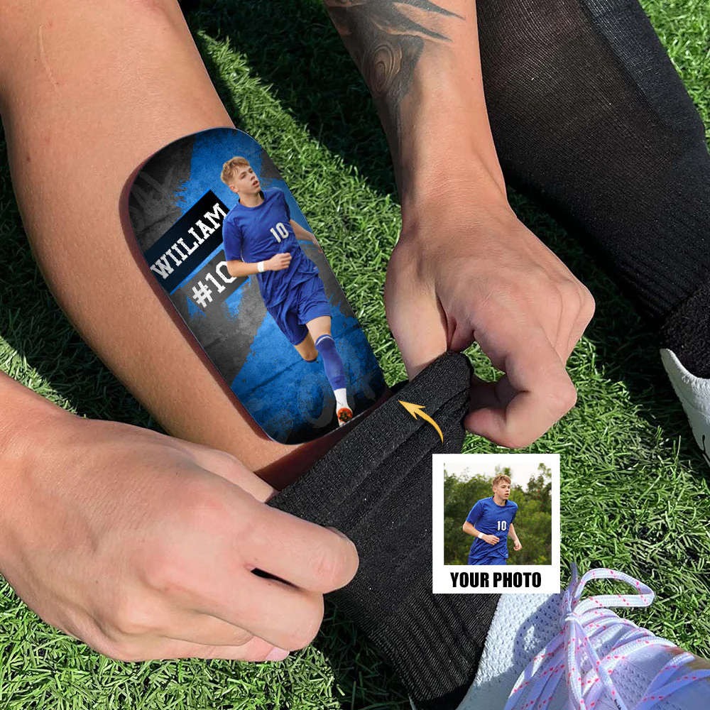 Colorful Splash Ink-Personalized Football/Soccer Shinpads - Image 2