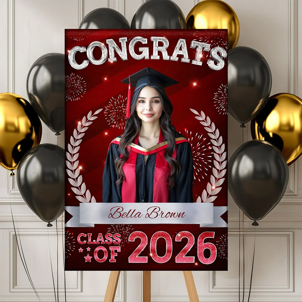 Congrats Class Of 2026 Welcome To Celebration Custom Party Welcome Sign - Personalized Graduation Decoration - Image 5