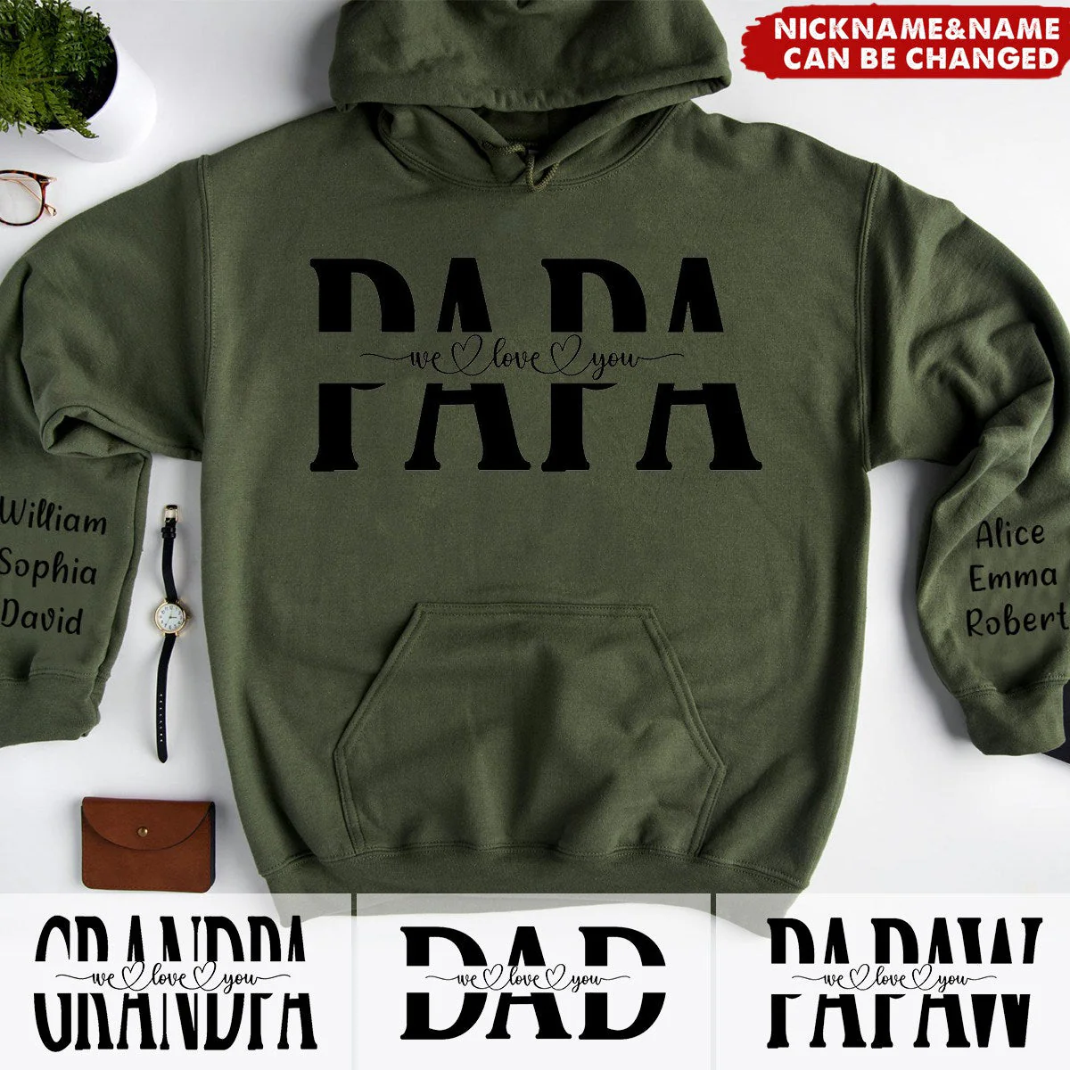Cool dad - Personalized Hoodie for Dad and Papa - Image 2