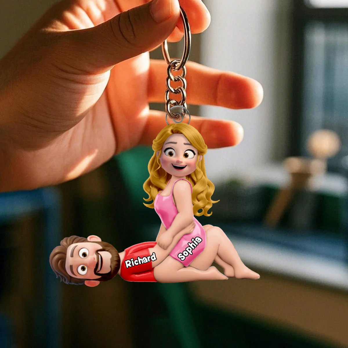 Couple Love You Everyday Personalized Acrylic Keychain - Gifts For Couple - Image 4