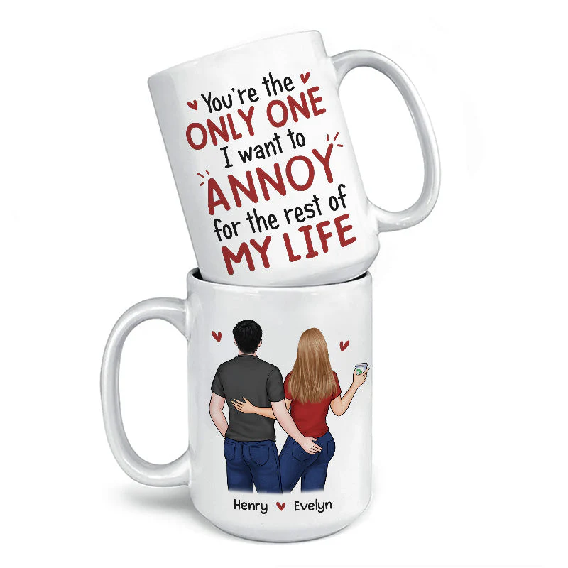 Couple Personalized Custom Mug - Gift For Husband Wife, Anniversary - Image 4