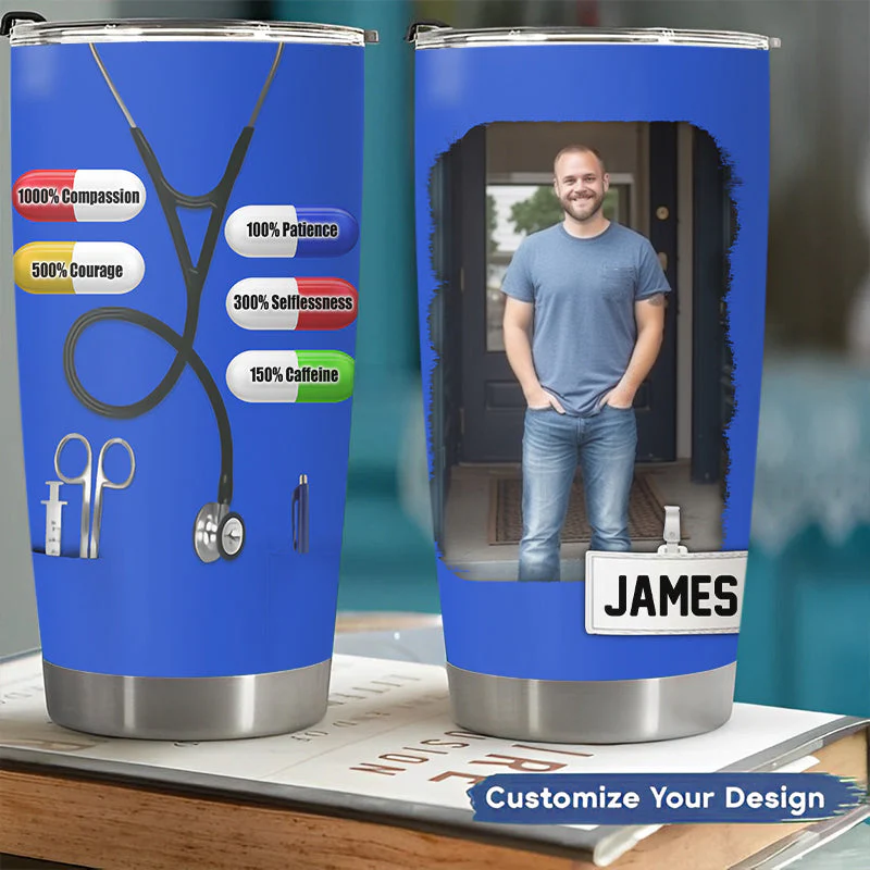 Couple Personalized Custom Tumbler - Gift For Doctors and Nurses - Image 3