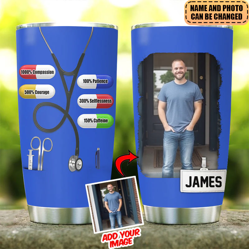 Couple Personalized Custom Tumbler - Gift For Doctors and Nurses - Image 4