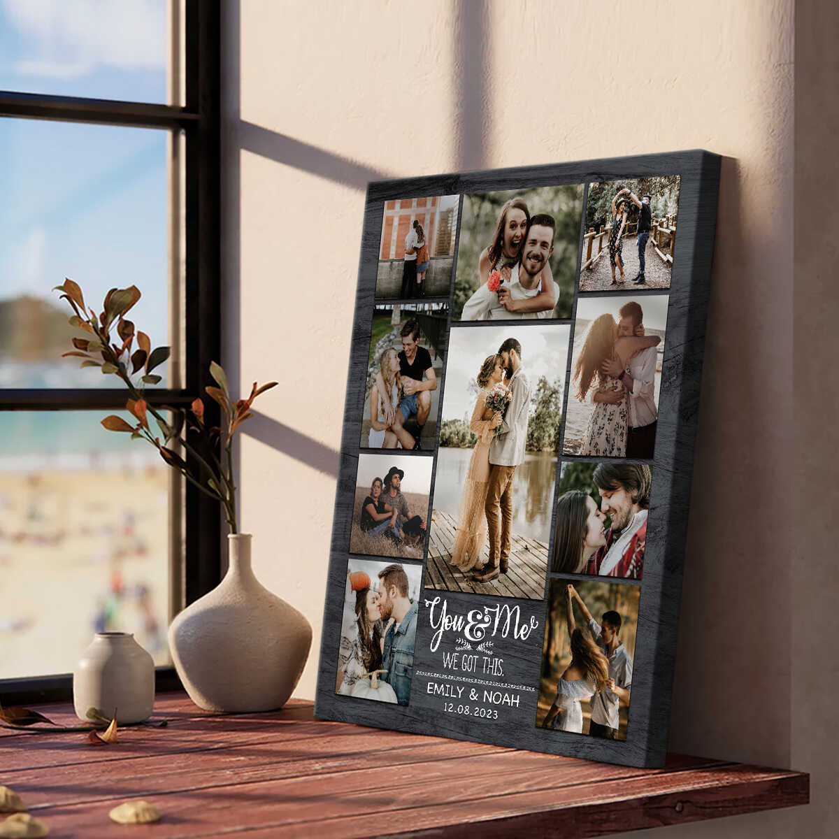 Couple Photo Collage Personalized Canvas/Poster, Valentines Day Gifts For Him Her Boyfriend Girlfriend Husband Wife - Image 5
