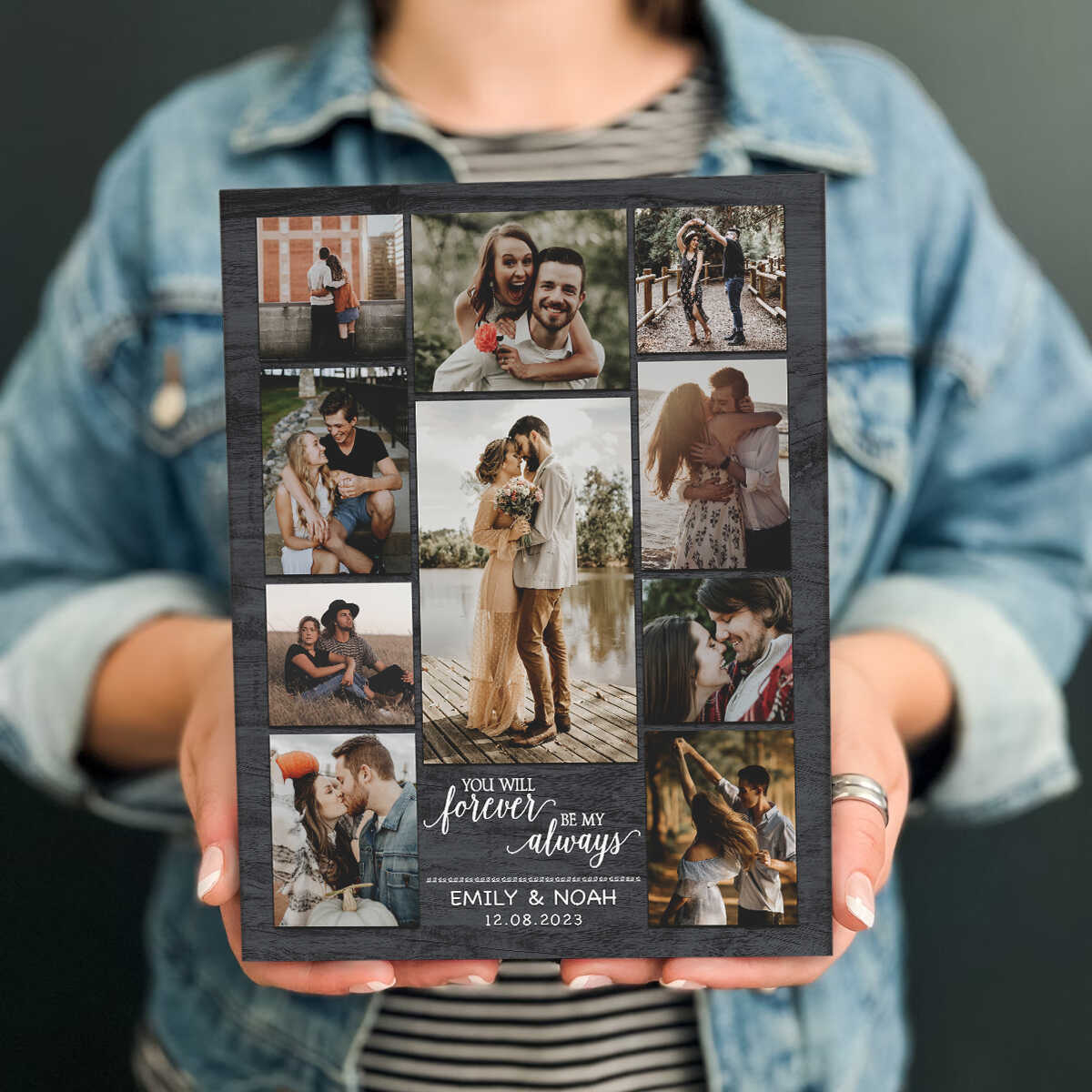 Couple Photo Collage Personalized Canvas/Poster, Valentines Day Gifts For Him Her Boyfriend Girlfriend Husband Wife - Image 6