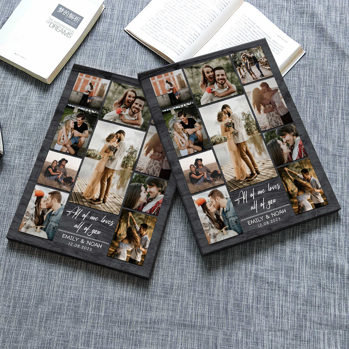 Couple Photo Collage Personalized Canvas/Poster, Valentines Day Gifts For Him Her Boyfriend Girlfriend Husband Wife - Image 7