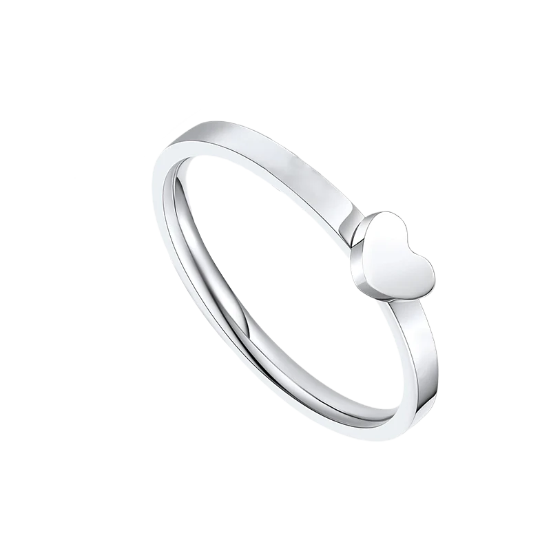 Couple Ring - Personalized Name Matching Heart Promise Rings - Image 14