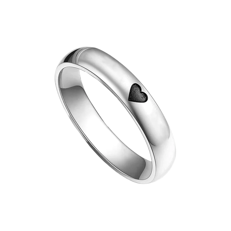 Couple Ring - Personalized Name Matching Heart Promise Rings - Image 20