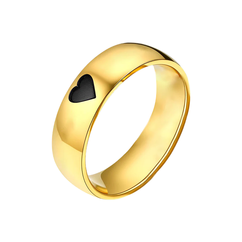 Couple Ring - Personalized Name Matching Heart Promise Rings - Image 21