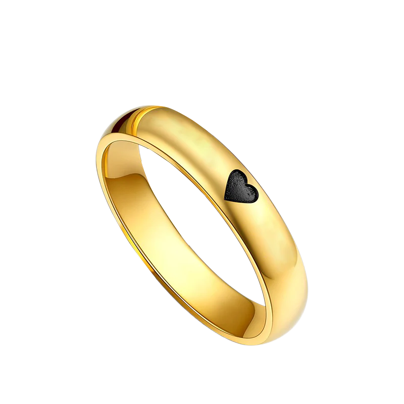 Couple Ring - Personalized Name Matching Heart Promise Rings - Image 22