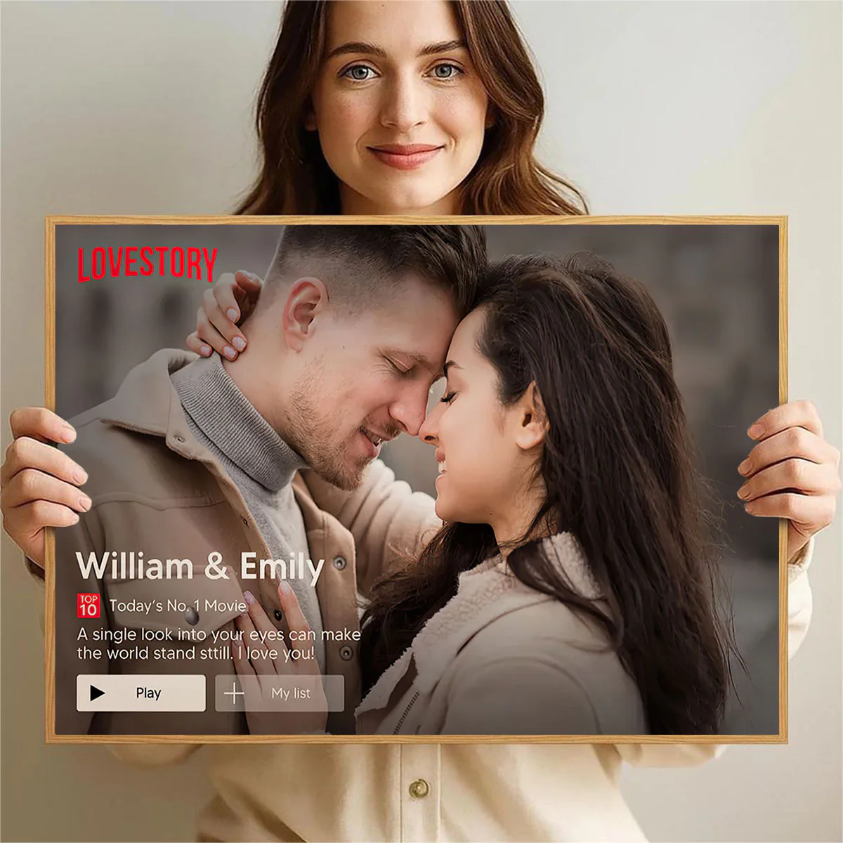 Couple Romantic Love Story - Personalized Custom Canvas Photo Poster - Image 7