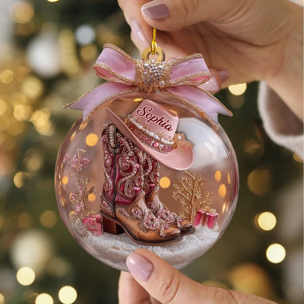 Cowgirl Boots Ornament - Personalized Gift For Cowgirl - Image 6
