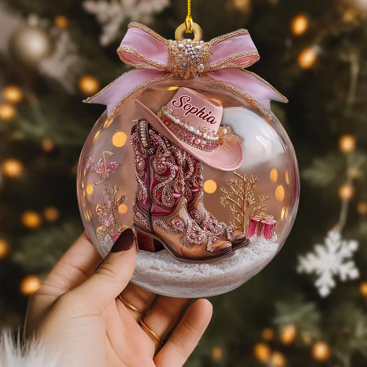 Cowgirl Boots Ornament - Personalized Gift For Cowgirl - Image 7