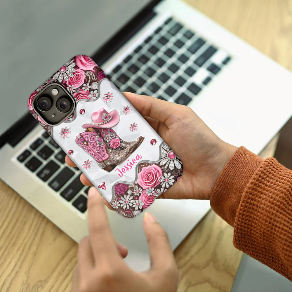 Cowgirl Boots - Personalized Phone Case - Image 4