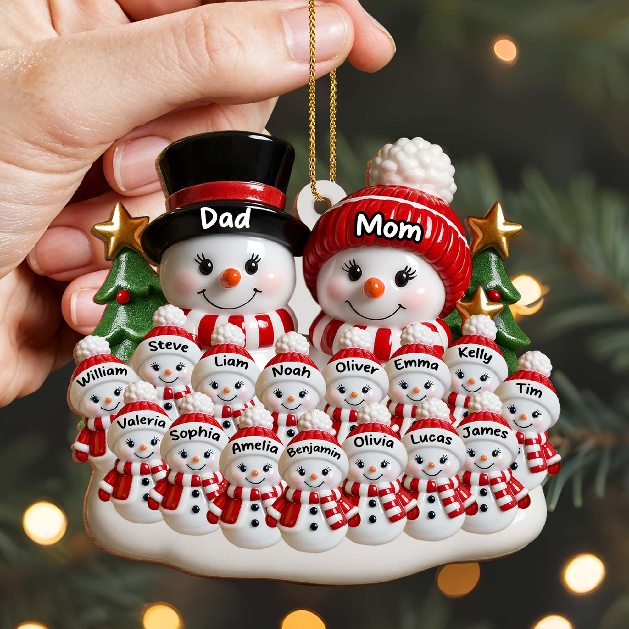 Create A Heartwarming Family Christmas, Personalized Wood Ornament, Gift For Family - Image 2