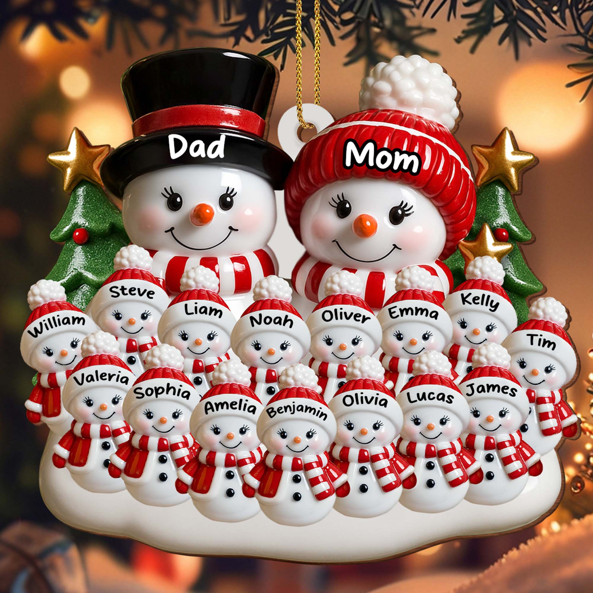 Create A Heartwarming Family Christmas, Personalized Wood Ornament, Gift For Family - Image 3