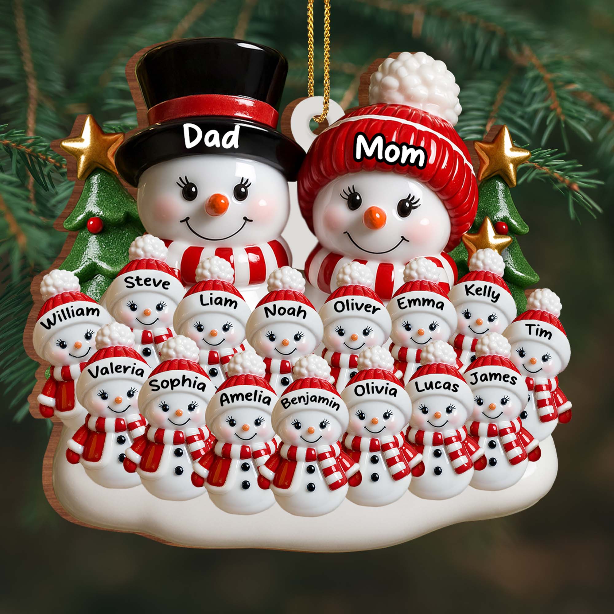 Create A Heartwarming Family Christmas, Personalized Wood Ornament, Gift For Family - Image 6