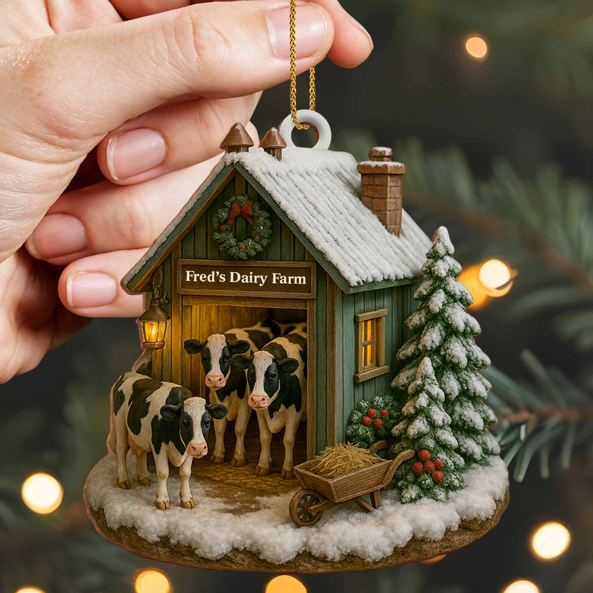 Create Your Own Personalized Dairy Farm, Custom Wood Ornament, Gift For Farm Enthusiasts - Image 5